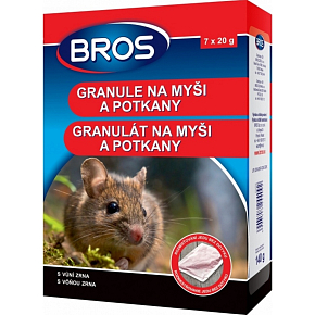 Bros Granulat gegen Mäuse und Ratten, 140 g