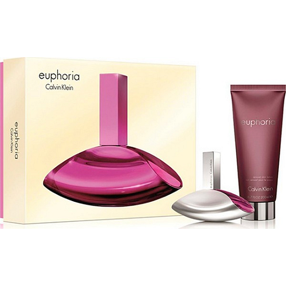 Calvin Klein Euphoria parfümiertes Wasser für Frauen 50 ml + Körperlotion 200 ml, Geschenkset