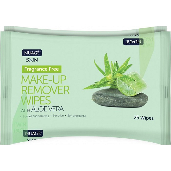 Nuagé Skin Aloe Vera feuchtigkeitsspendende Gesichtstücher 25 Stück