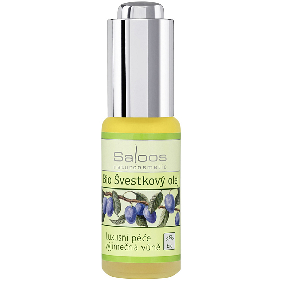 Saloos Bio Pflaumen-Gesichtsregenerationsöl, feuchtigkeitsspendend, gegen Falten 20 ml