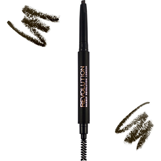 Makeup Revolution Duo Brauenstift Dunkelbraun 0,15 g