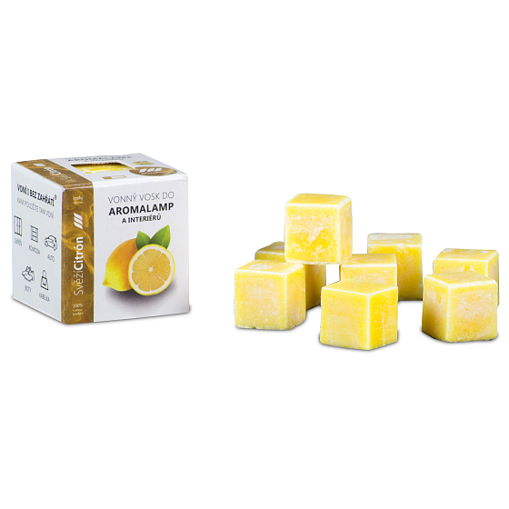 Cossack Frische Zitrone natürliches Duftwachs für Aromalampen und Innenräume 8 Würfel 30 g