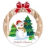 Albi Holz geschnitzte Weihnachtsverzierung Schneemann 9,5 x 8,5 cm