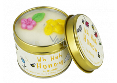 Bomb Cosmetics Honey - Uh Huh Honey Duftende natürliche, handgefertigte Kerze in einer Blechdose brennt bis zu 35 Stunden