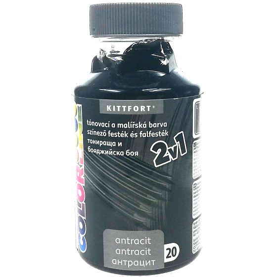 Kittfort Color Line 2in1 flüssige Tönungs- und Malerfarbe 20 Anthrazit 350 g