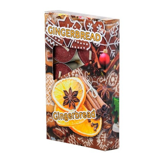Adpal Gingerbread - Lebkuchen duftende Teelichter 6 Stück