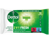 Dettol Fresh 2in1 Desinfektionstücher für Hände und Oberflächen 15 Stück