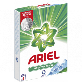 Ariel Mountain Spring Waschpulver für saubere und duftende, fleckenfreie Wäsche 4 Dosen 280 g