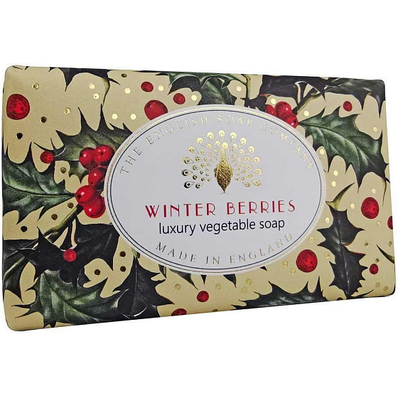 English Soap Winter fruit Christmas natürliche parfümierte Toilettenseife mit Sheabutter 190 g
