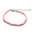 Rosafacetten-Armbandverschluss Naturstein, Kugel 4 mm / 21 - 25 cm, Liebesstein