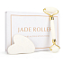 Quarz Gua Sha 5 x 8 cm + Massagerolle 14 x 5,5 cm reduziert Falten, Schwellungen, verbessert die Hautelastizität, fixiert