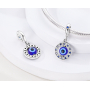Charme Sterling Silber 925 Blau Auge Schutz, Anhänger Armband Symbol
