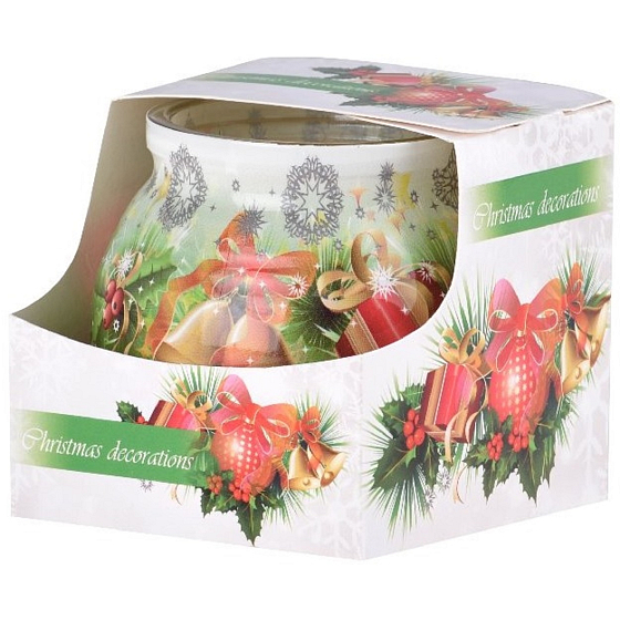 Emocio Dekor Weihnachtsdekoration Duftkerze Glas 80 x 72 mm