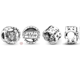 Charme Sterling Silber 925 Marvel Star Wars C3PO und R2D2, Armband Perle
