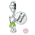 Charm Sterling Silber 925 Happy Birthday Teddybär 2in1, Geburtstag Armband Anhänger