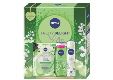 Nivea Fruity Delight Detox-Tuchmaske 1 Stück + Nivea Fruity Delight Duschgel 250 ml + Nivea Fruity Delight Antitranspirant Spray 150 ml, Kosmetikset