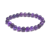 Amethyst Armband elastisch Naturstein, Kugel 8 - 9 mm / 16 - 17 cm, AA Qualität, Stein der Könige und Bischöfe