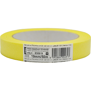 Mako Basic Abdeckband glatt Krepp, 3 Tage, bis 60 °C, 19 mm × 50 m