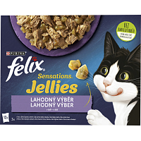 Felix Sensations Beutel für Katzen köstliche Auswahl in Gelee, 12 × 85 g