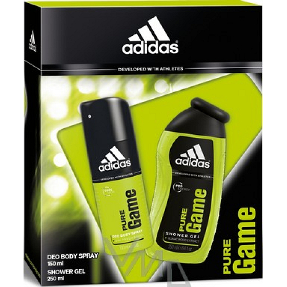 Adidas Pure Game Duschgel 250 ml + Deodorant Spray 150 ml, Kosmetikset für Männer