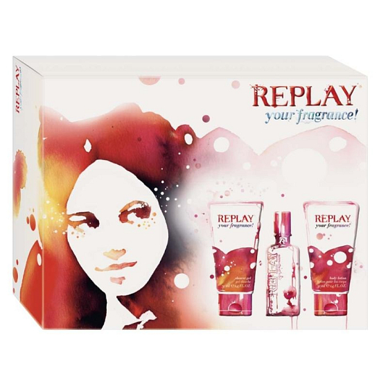 Replay Your Fragrance EdT 20 ml Eau de Toilette + Duschgel 50 ml + Körperlotion 50 ml Geschenkset