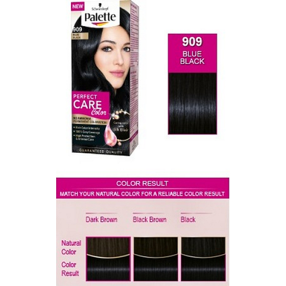 Schwarzkopf Palette Perfect Color Care Haarfarbe 909 Blau-Schwarz