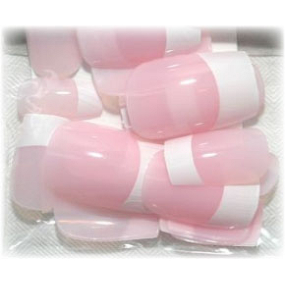 Göttliche French Manicure künstliche Nägel rosa 20 Stück