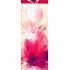 Nekupto Geschenk Papiertüte für eine Flasche 36 x 12 x 9 cm Weiß-Pink mit einer Blume ALH