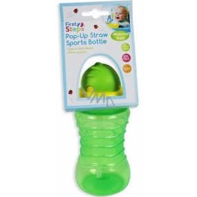 Erste Schritte 12+ Flasche mit Strohhalm für Kinder grün 310 ml