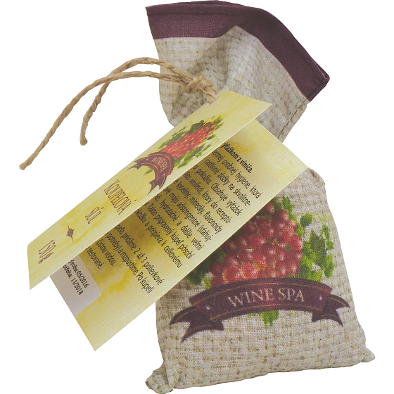 Bohemia Gifts Wine Spa Weinkosmetik Badesalz in einem Leinensack 150 g