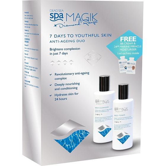 Spa Magik Organic Line Revolutionäres Anti-Aging-Programm 260 ml + Hauttonikum 260 ml, sichtbar nach 7 Tagen Kosmetikset sichtbar nach 7 Tagen