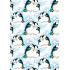 Ditipo Geschenkpapier 70 x 200 cm Weihnachtsblaue Pinguine 2013912