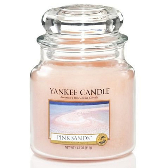 Yankee Candle Pink Sands Klassische Duftkerze Medium Glass 411 g