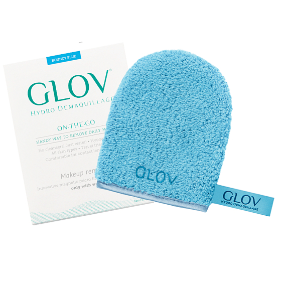 Glov Hydro Demaquillage On-The-Go Hüpfblaue Make-up-Handschuhe 1 Stück