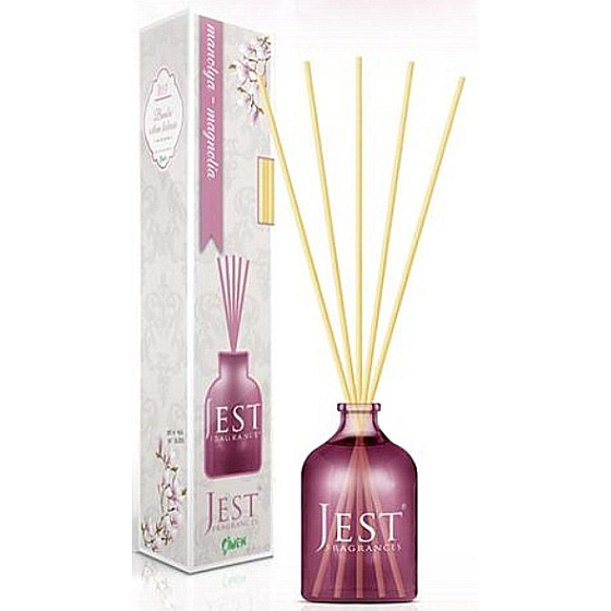 Cimen Jest Magnolie Aroma-Diffusor mit natürlichen Rattanstäbchen für die allmähliche Freisetzung des Dufts 100 ml