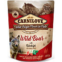 Carnilove Hundebeutel Paté Wildschwein mit Abnäher zelllose Taschen für erwachsene Hunde 300 g