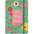Albi Diary 2023 Journal Motivationsmedium Grün mit Blumen 17 x 11 x 1,4 cm