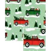 Nekupto Weihnachtsgeschenkpapier 70 x 500 cm Grüne Autos