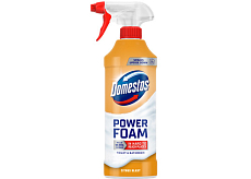 Domestos Schaumreiniger für Toiletten und Badezimmer Power Foam Citrus Blast, 435 ml