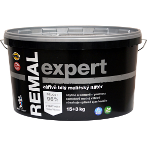 REMAL Expert strahlend weiße Malerfarbe für Wände, 15+3 kg