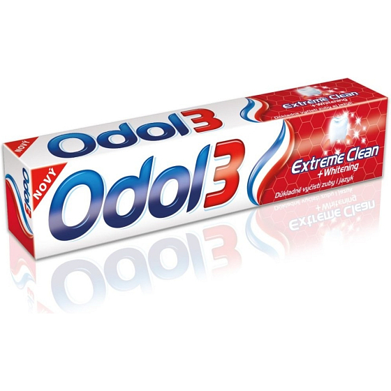 Odol 3 Extreme Clean Whitening Zahnpasta mit einem Bleaching-Effekt von 75 ml