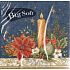Große weiche Papierservietten 2-lagig 33 x 33 cm 20 Stück Weihnachtskerze und sternblau