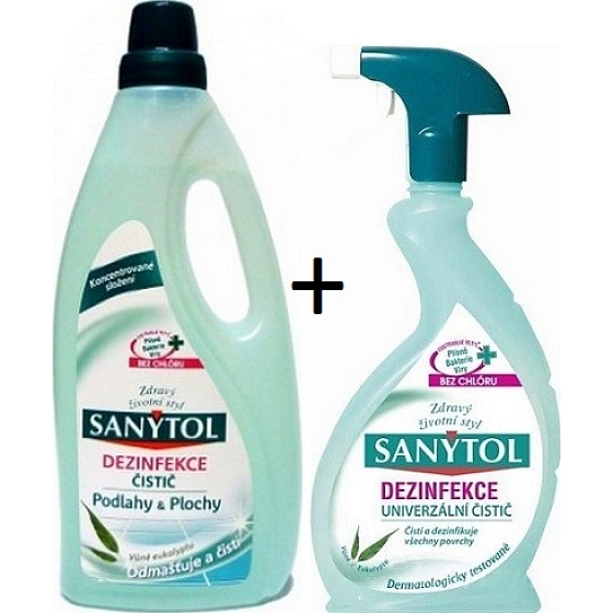 Sanytol Bodendesinfektionsmittel Universalreiniger 1 l + Sanytol Desinfektionsmittel Universalreiniger 500 ml
