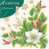 Waldpapierservietten 1 Lage 33 x 33 cm 20 Stück Weihnachten Weiße Blume