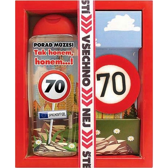 Böhmen Geschenke Alles Gute 70 Duschgel 300 ml + handgemachte Toilettenseife 55 g, Kosmetikset