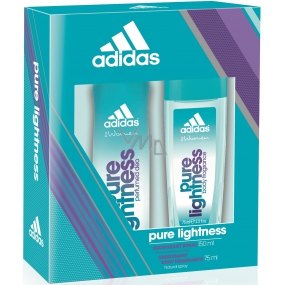 Adidas Pure Lightness parfümiertes Deodorantglas für Frauen 75 ml + Deodorantspray für Frauen 150 ml, Kosmetikset