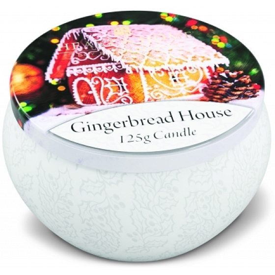 Heart & Home Gingerbread House Sojabohnen-Duftkerze in einer Dose brennt bis zu 30 Stunden 125 g