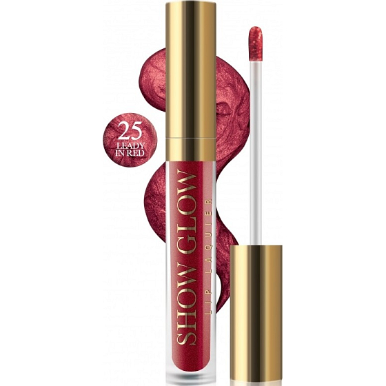 Revers Show Glow Metallic Flüssiger Lippenstift Flüssiger Lippenstift 25 Blei in Rot 5,5 ml