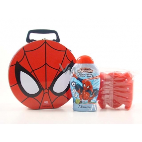Marvel Spiderman 2 in 1 Shampoo und Duschgel für Kinder 300 ml + Waschlappen + Etui, Kosmetikset