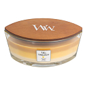 WoodWick Trilogy Fruits of Summer - Früchte des Sommers Duftkerze mit breitem Holzdocht und Deckel Boot 453 g